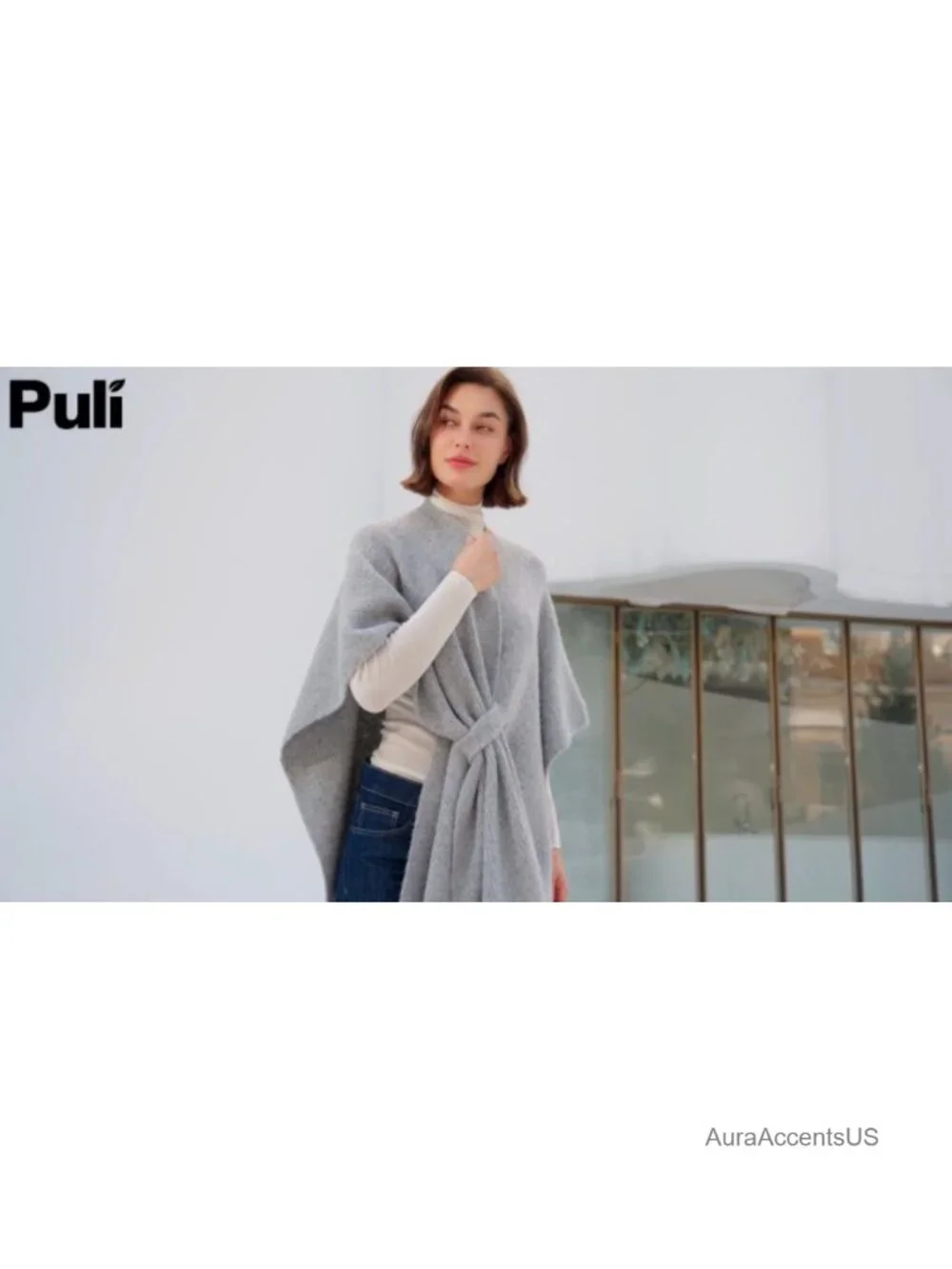 Chunky Shawl Wrap Poncho Cape Winter Fall